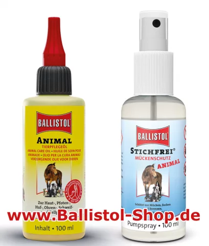 Insect repellent pump spray and Animal care oil each 100 ml